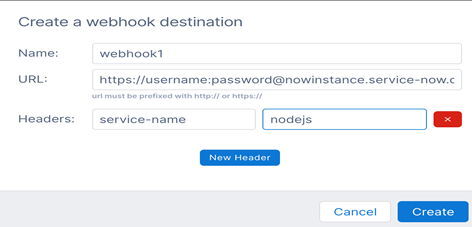 Crie um webhook