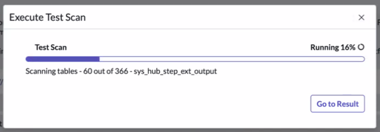Scan progress window