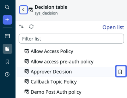 Bookmark a file directly from the Navigator panel