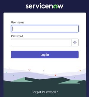 Mobile app login screen.