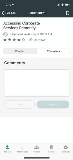 Embedded browser segment on a form screen.
