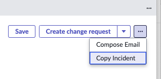 Box highlights the Copy incident option.