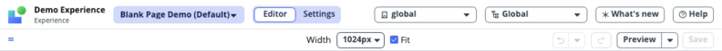 UI Builder のトップバー。