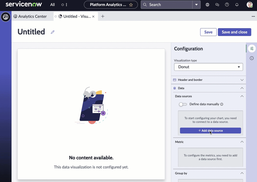 Animation showing selection of data source, application of filter and result