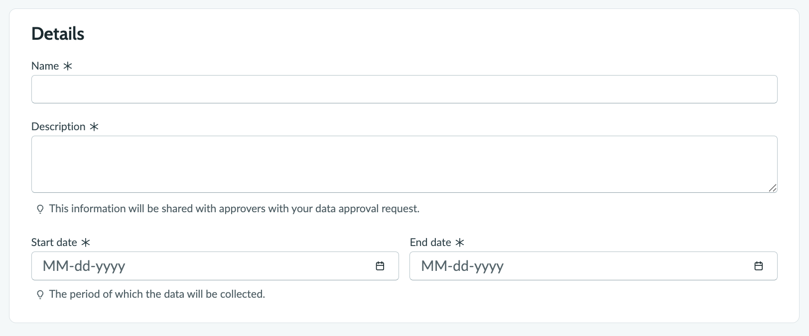 Screenshot showing project details interface