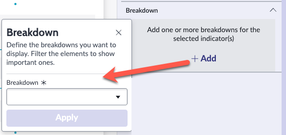 Opening the Add Breakdown dialog.