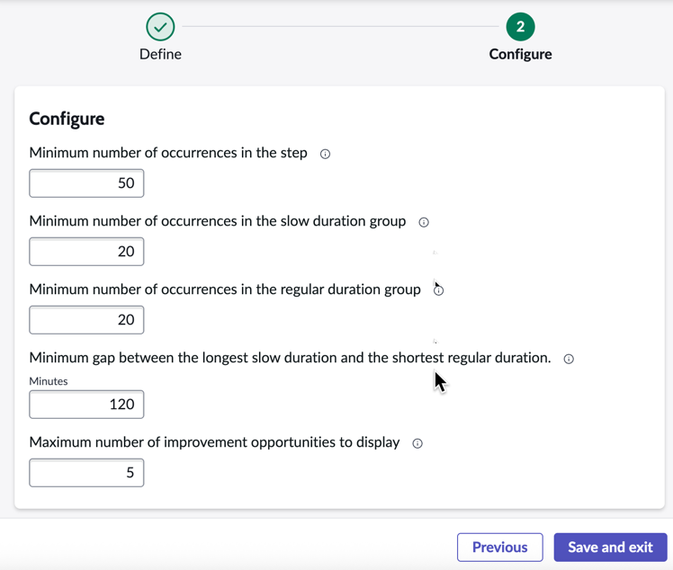 Slow duration (Node) Config tab