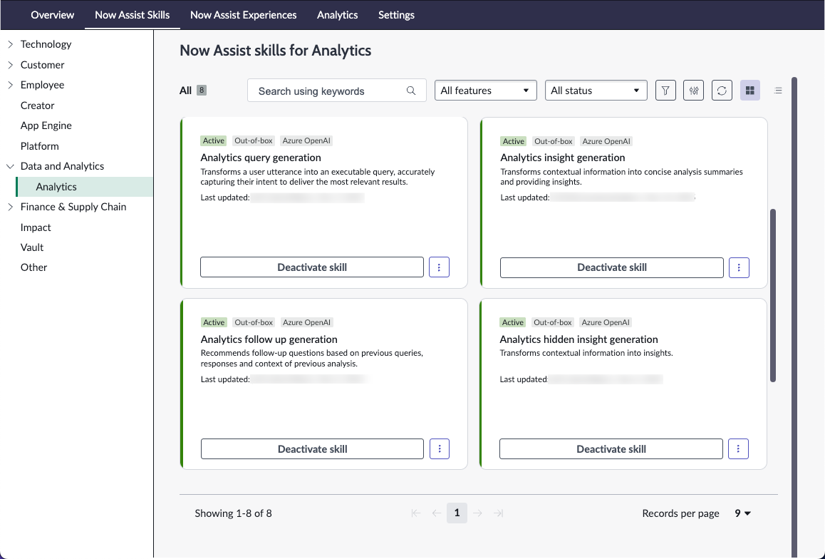 Analytics query generation skill tile.