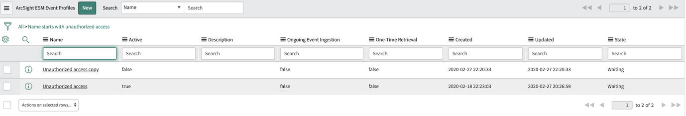 ArcSight ESM : copier le profil