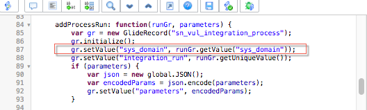 addProcessRun script include method.