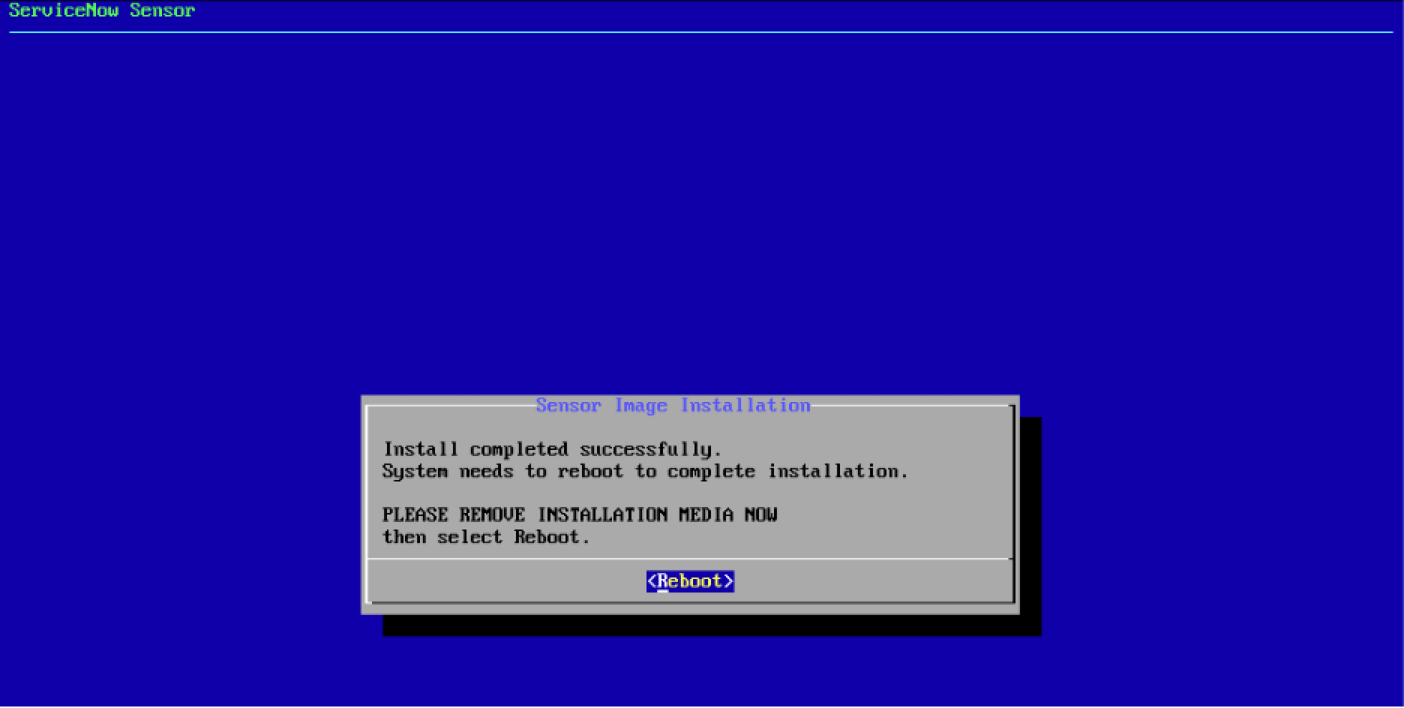 Reboot the VM