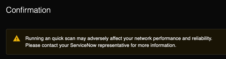 Confirmation warning