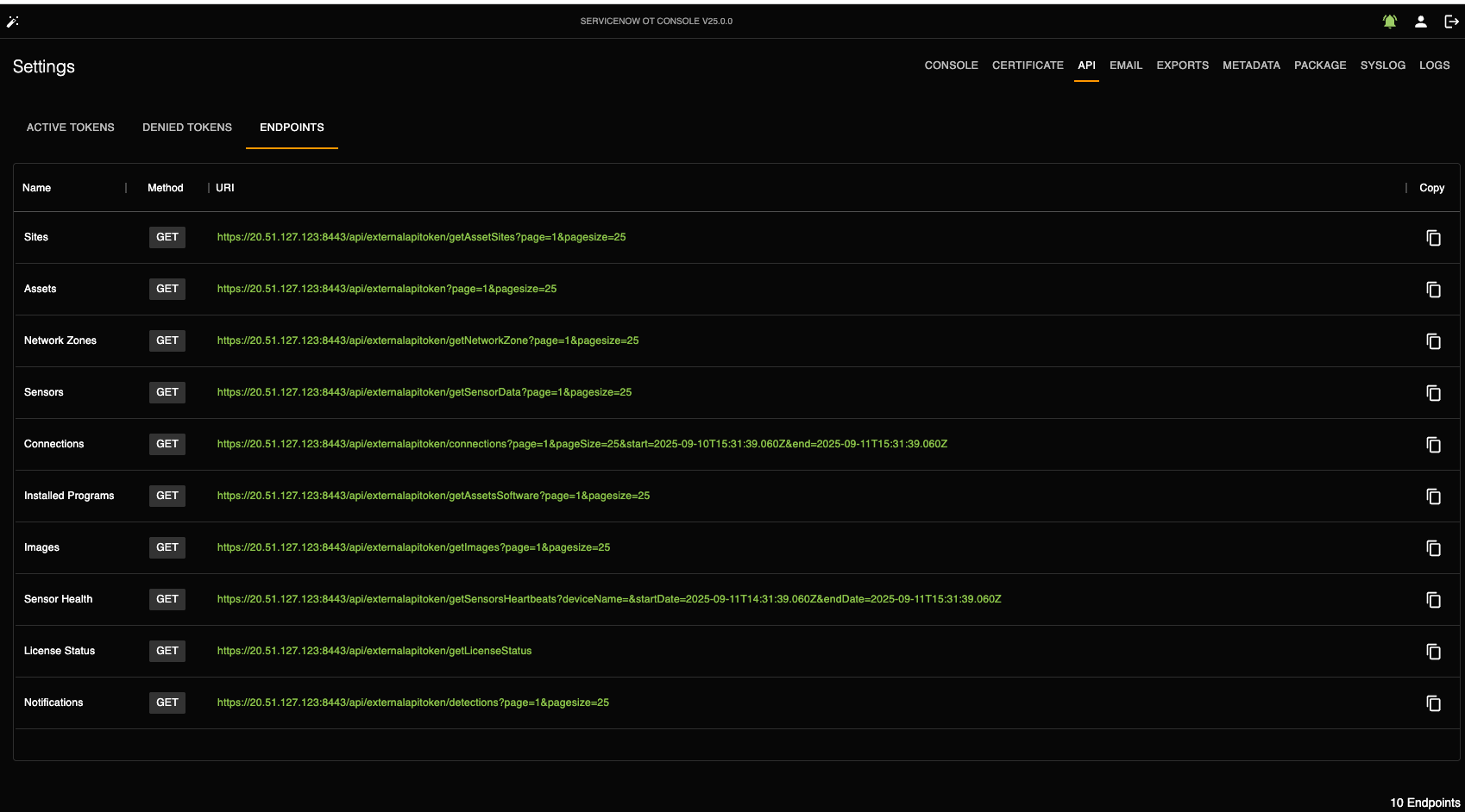 Endpoints