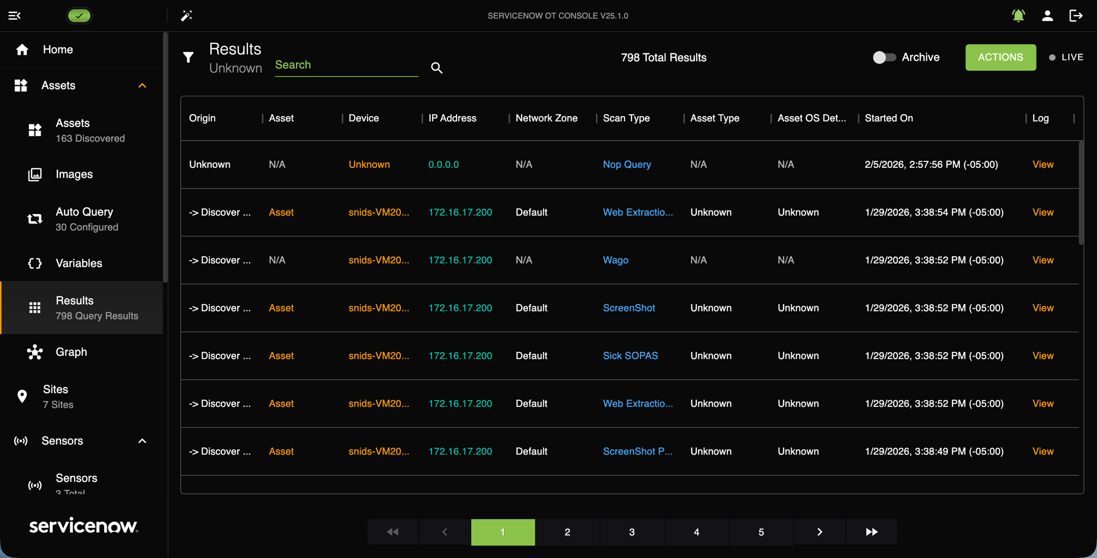 Results page