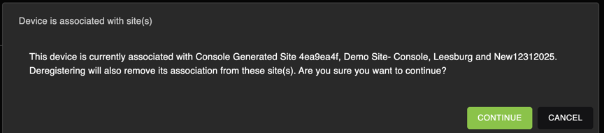 Deregistering