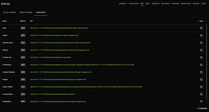 Endpoints