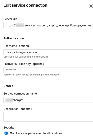 Conexão de controle de mudança da REST API do YAML do Azure