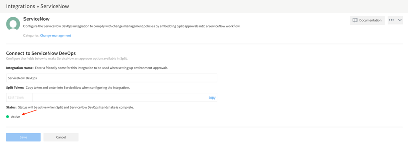 Dividir conexão configurada no ServiceNow DevOps