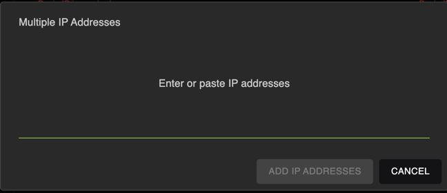 Add multiple IP addresses window