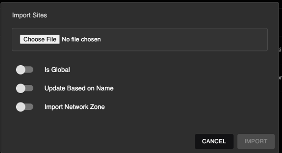 Import Sites