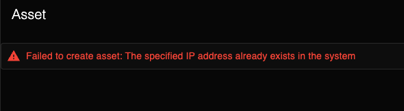 Error message