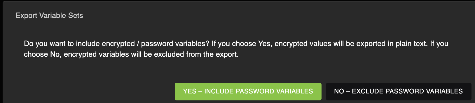 Export prompt