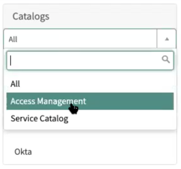 Access Management catalogs.