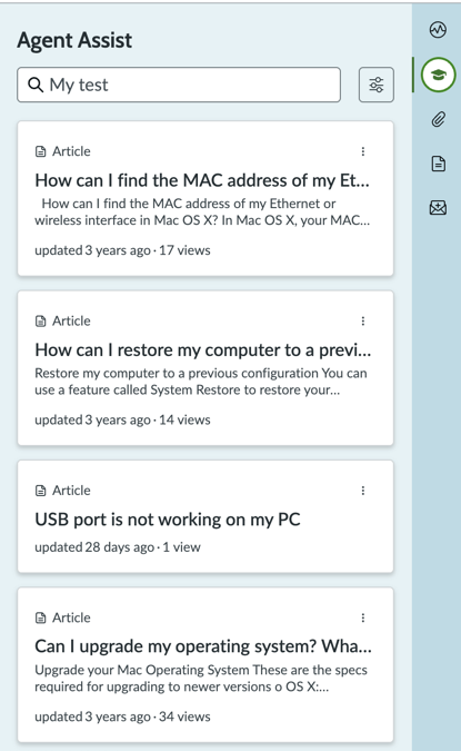 Agent Assist for Configurable Workspace