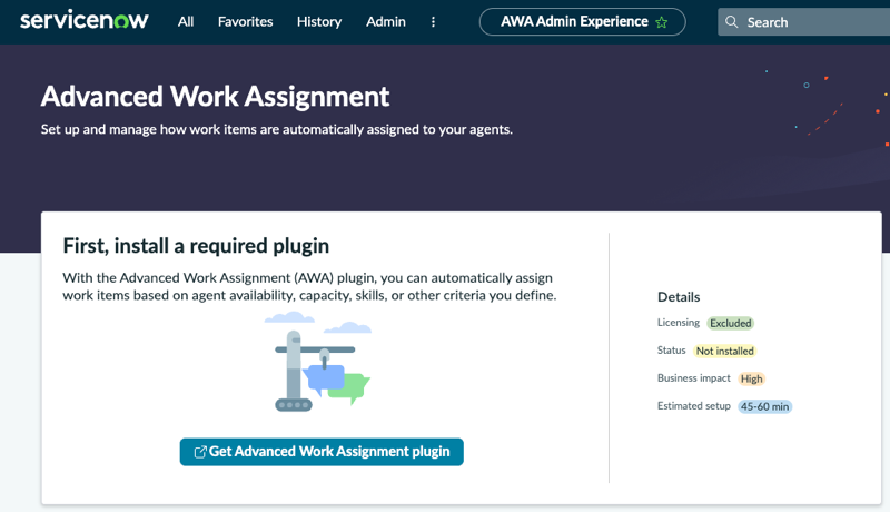 Install AWA from the Advanced Work Assignment home page