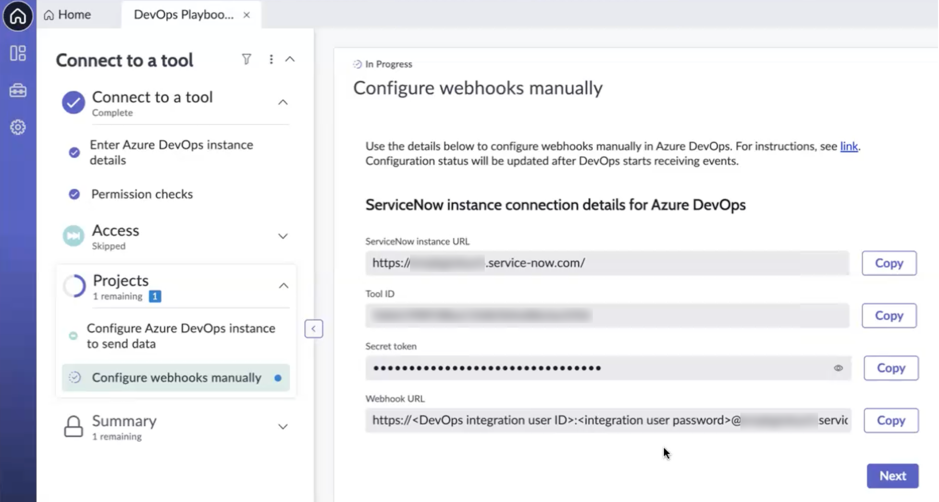 Azure DevOps configure webhooks manually
