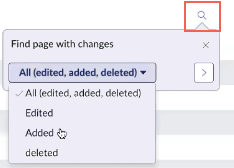 Find nodes with a particular kind of change