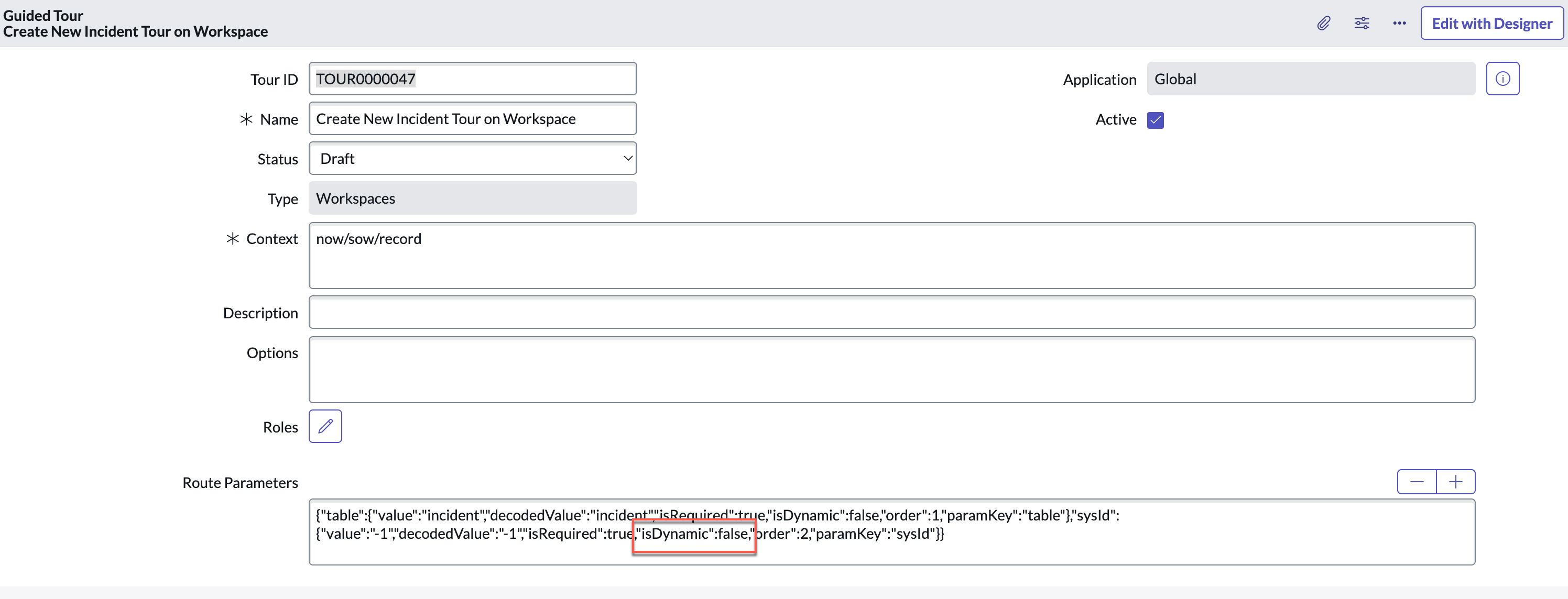 Set the value of the parameter isDynamic to True