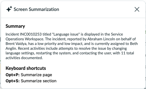 Screen Summarization summary