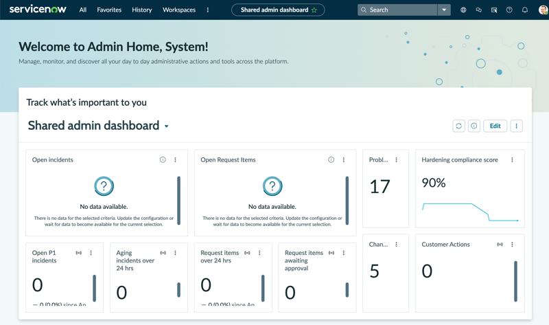 Next Experience default landing page.