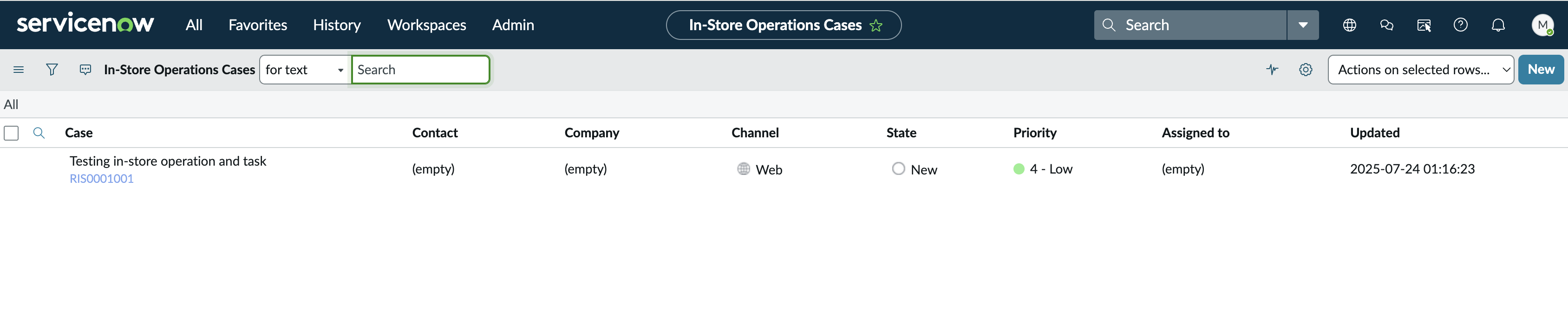List of Retail In-store Operations cases