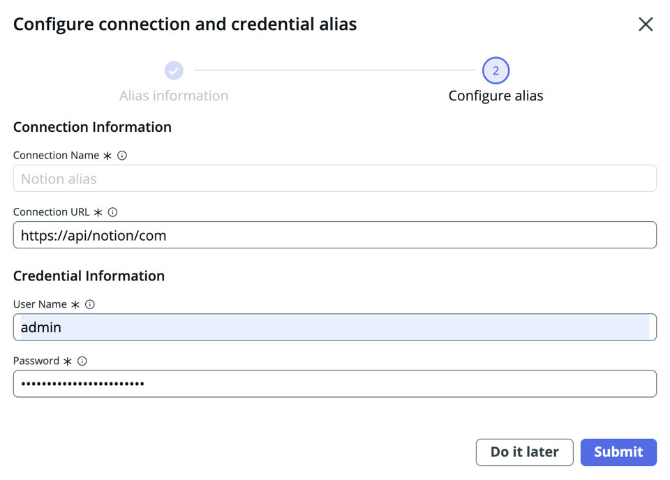 Configurar registro de alias.