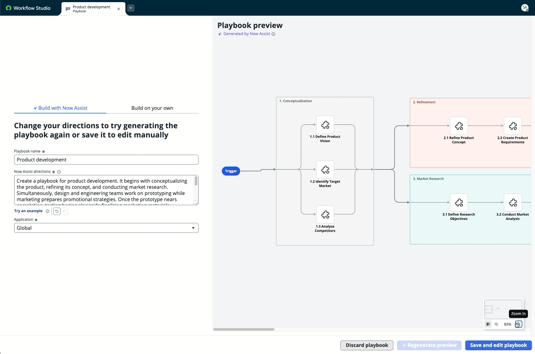 Visualização do playbook gerada
