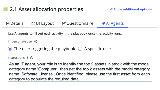 Um agente de IA configurado para alocar ativos DE TI