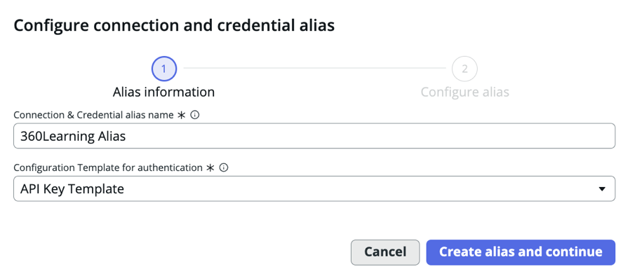 Crie um registro de alias de conexão e credencial para o spoke.
