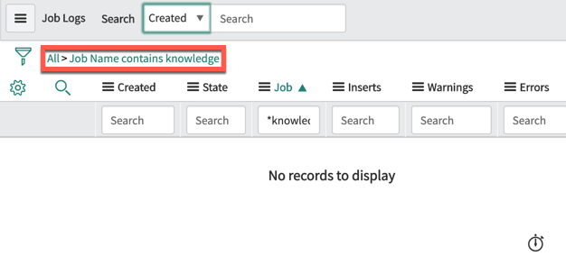 마지막 zBoot 이후 Knowledge Management 작업이 실행되지 않았다고 표시되는 작업 로그