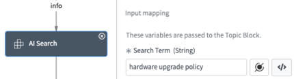 Enter the search string in the Search Term field.