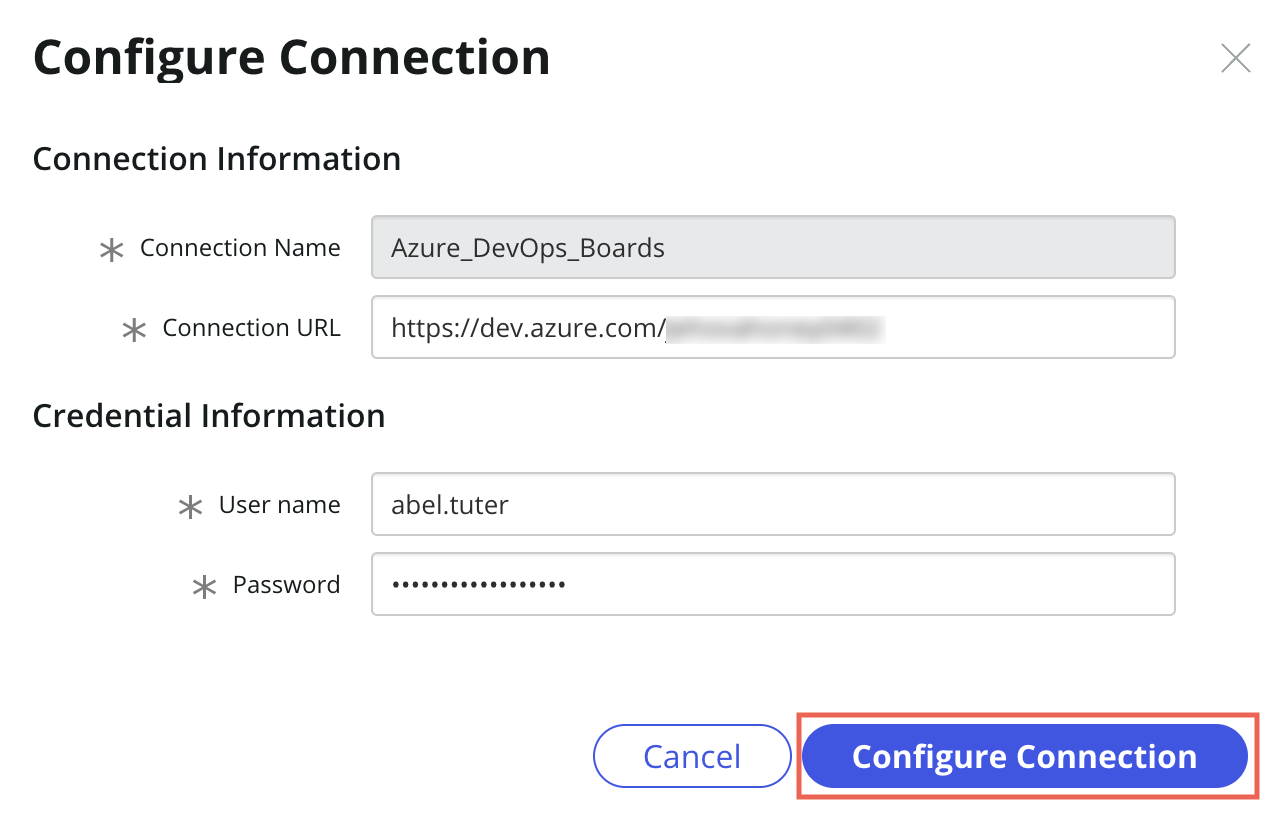 Azure DevOps ボード スポークの接続を設定します。