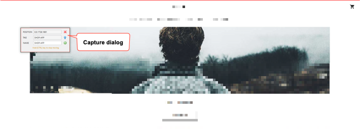 キャプチャされた画面にフォーカスが合い、キャプチャダイアログが表示されます。