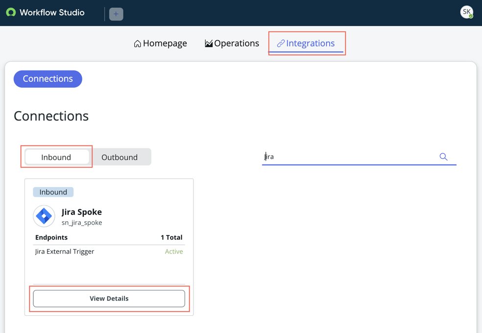 Jira スポークエンドポイントを見つけます。