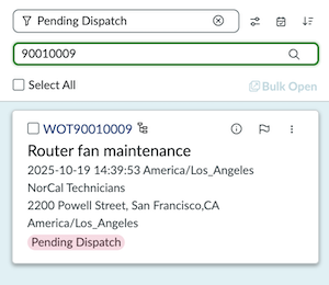 task search number