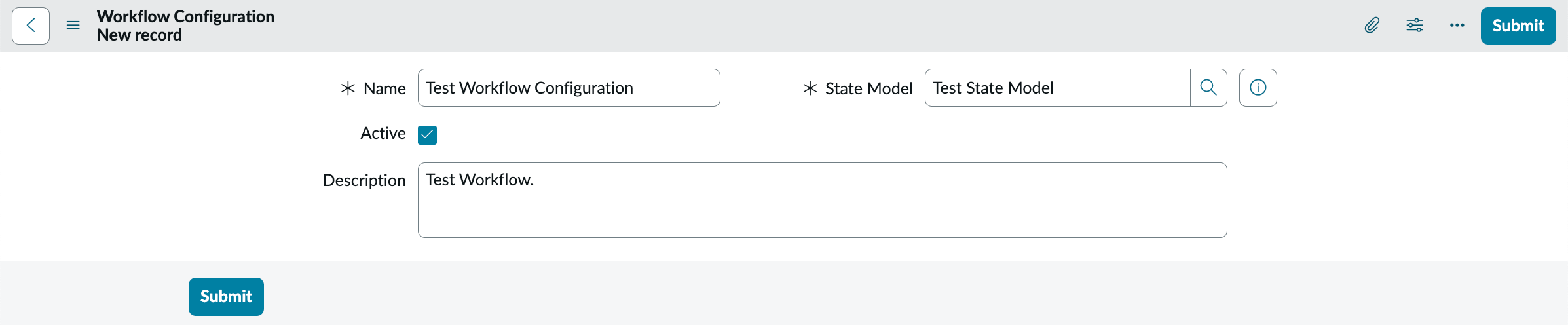 Creating workflow configuration.