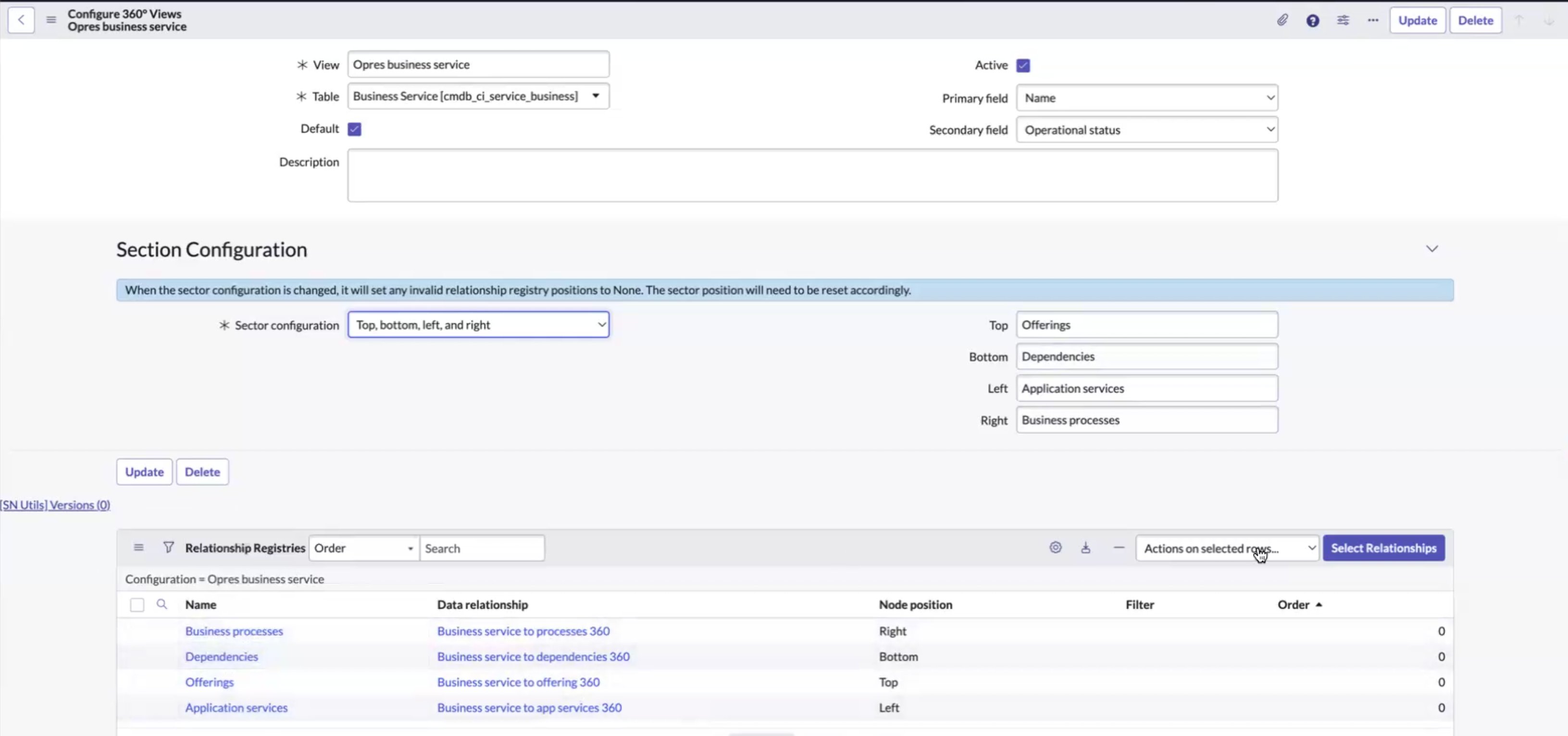 Configure 360º Views form.