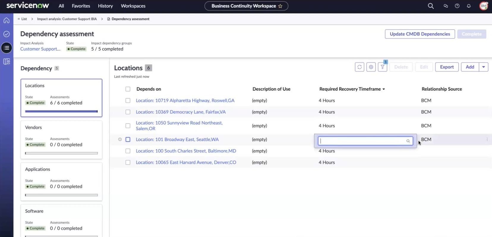 RTO is updated for multiple dependencies.