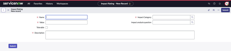 Impact rating template.