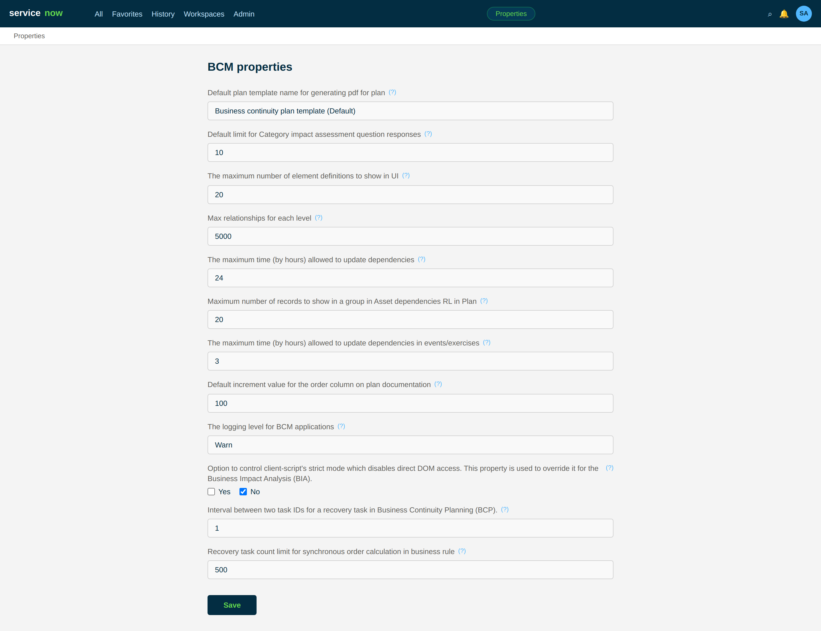 Properties module.